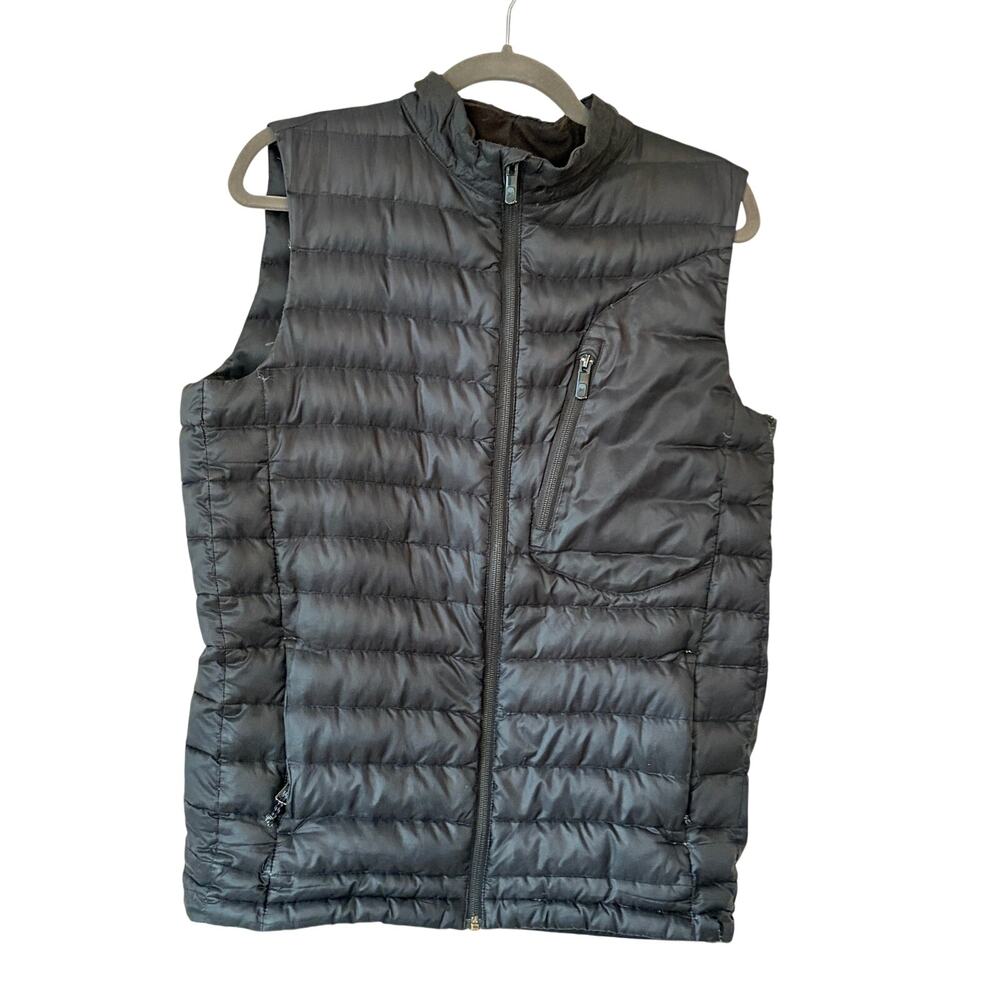 Burton men's down vest small black puffer insulated quilted